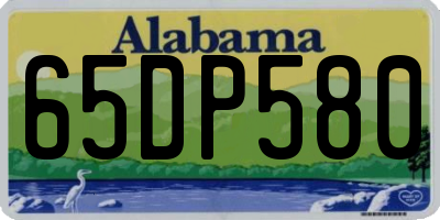 AL license plate 65DP580