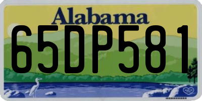AL license plate 65DP581