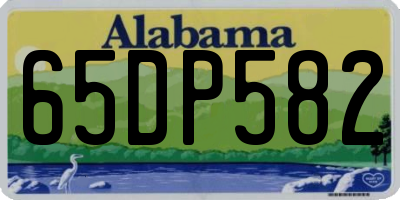 AL license plate 65DP582