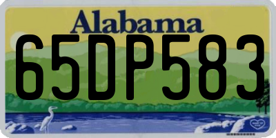 AL license plate 65DP583