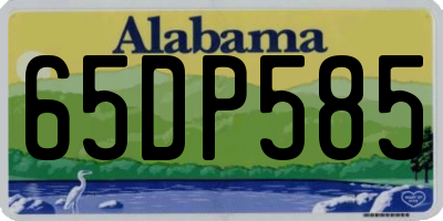 AL license plate 65DP585