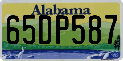 AL license plate 65DP587