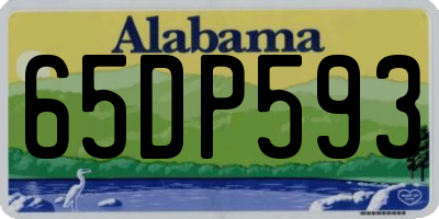 AL license plate 65DP593
