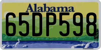 AL license plate 65DP598