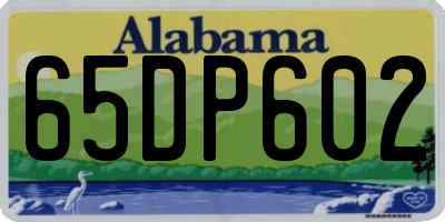AL license plate 65DP602