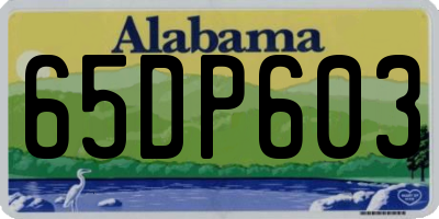 AL license plate 65DP603