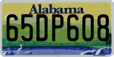 AL license plate 65DP608