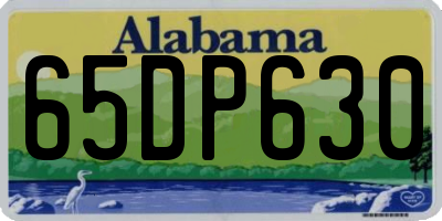 AL license plate 65DP630