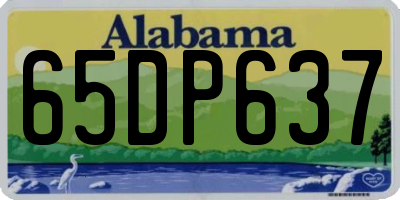 AL license plate 65DP637