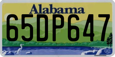 AL license plate 65DP647