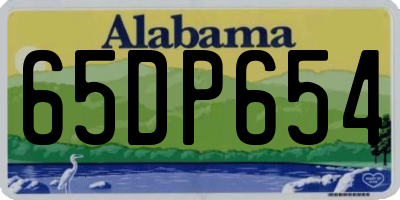 AL license plate 65DP654