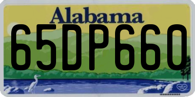AL license plate 65DP660