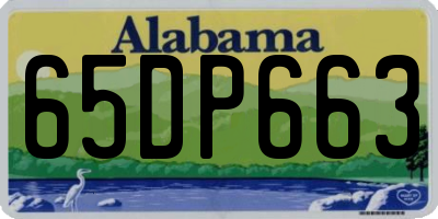 AL license plate 65DP663