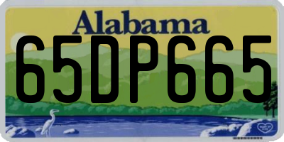 AL license plate 65DP665