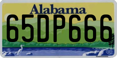AL license plate 65DP666