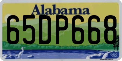AL license plate 65DP668