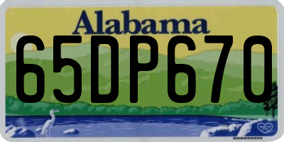 AL license plate 65DP670