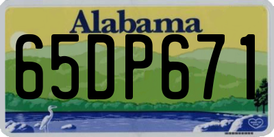 AL license plate 65DP671