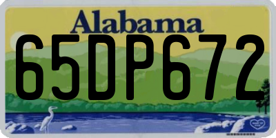 AL license plate 65DP672