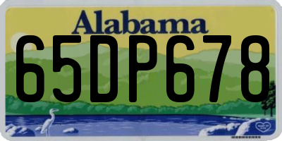 AL license plate 65DP678