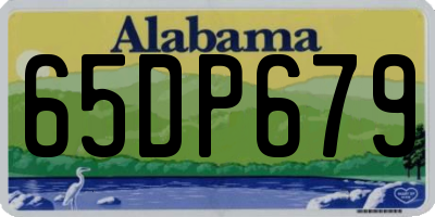 AL license plate 65DP679