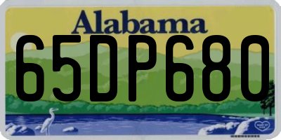 AL license plate 65DP680
