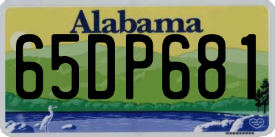 AL license plate 65DP681