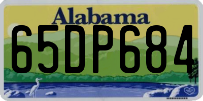 AL license plate 65DP684