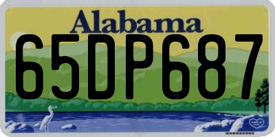 AL license plate 65DP687
