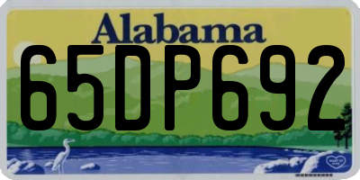 AL license plate 65DP692