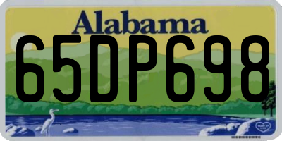 AL license plate 65DP698