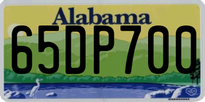 AL license plate 65DP700