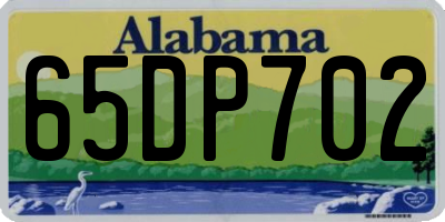 AL license plate 65DP702