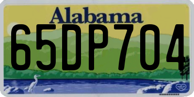 AL license plate 65DP704