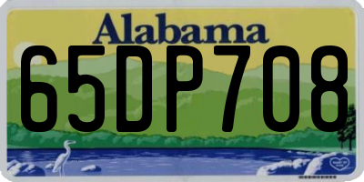 AL license plate 65DP708