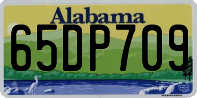 AL license plate 65DP709