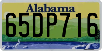 AL license plate 65DP716