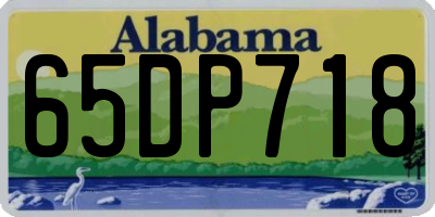 AL license plate 65DP718