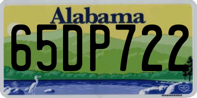 AL license plate 65DP722