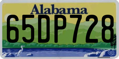 AL license plate 65DP728