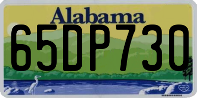AL license plate 65DP730