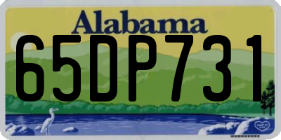 AL license plate 65DP731