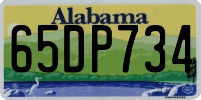 AL license plate 65DP734