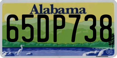 AL license plate 65DP738