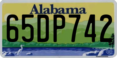 AL license plate 65DP742
