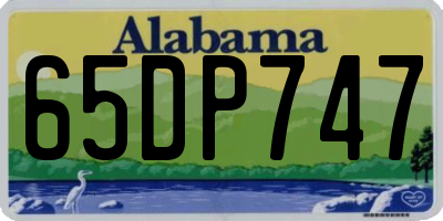 AL license plate 65DP747