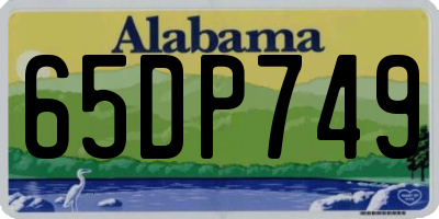 AL license plate 65DP749