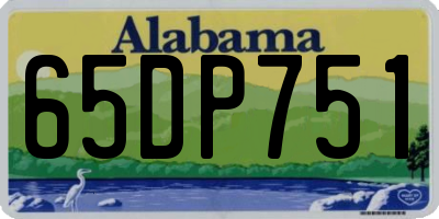 AL license plate 65DP751