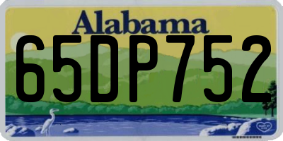 AL license plate 65DP752