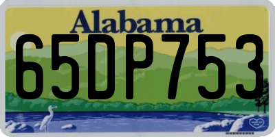 AL license plate 65DP753